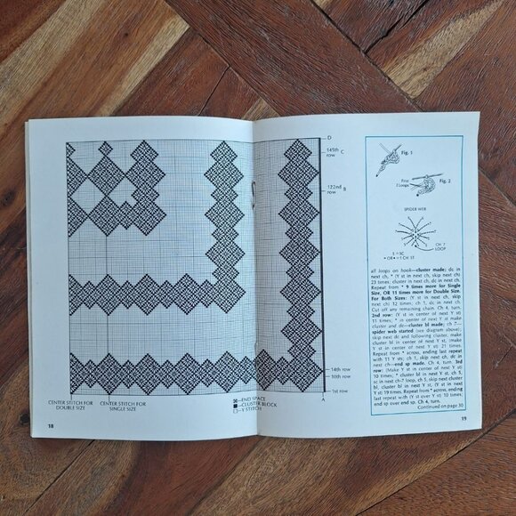 Coats & Clarks 217 Tablecloths Beadspreads Knit Crochet 1972 Vintage Booklet - Picture 5 of 6